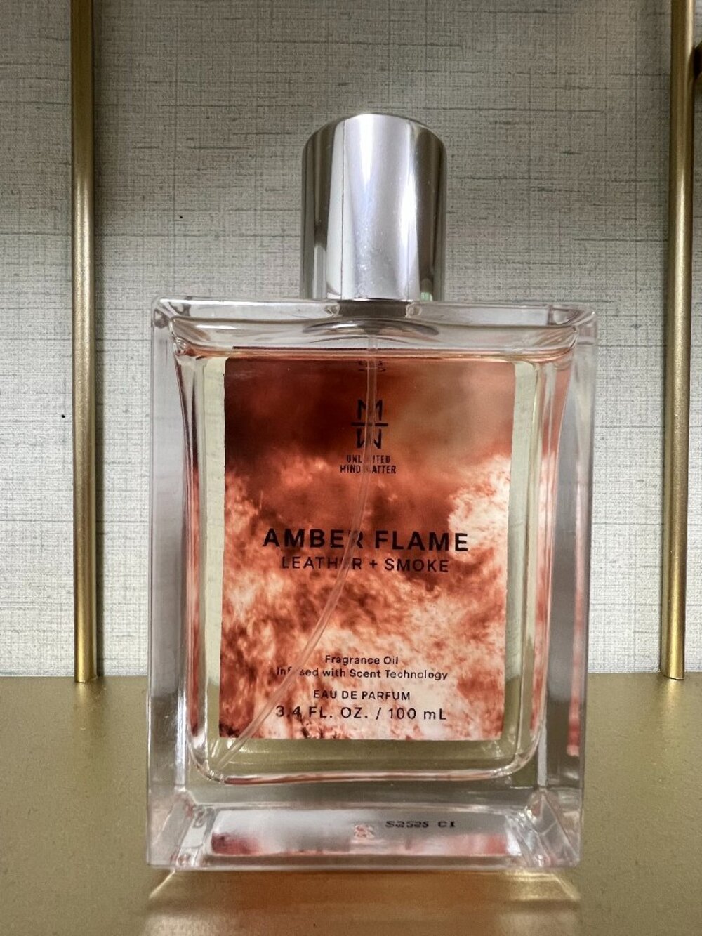 Amber flame leather and smook cologne mens perfume father's day gift for him 3.4
